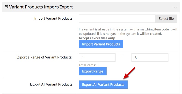How to set up product variants using Excel - commercebuild Success Portal